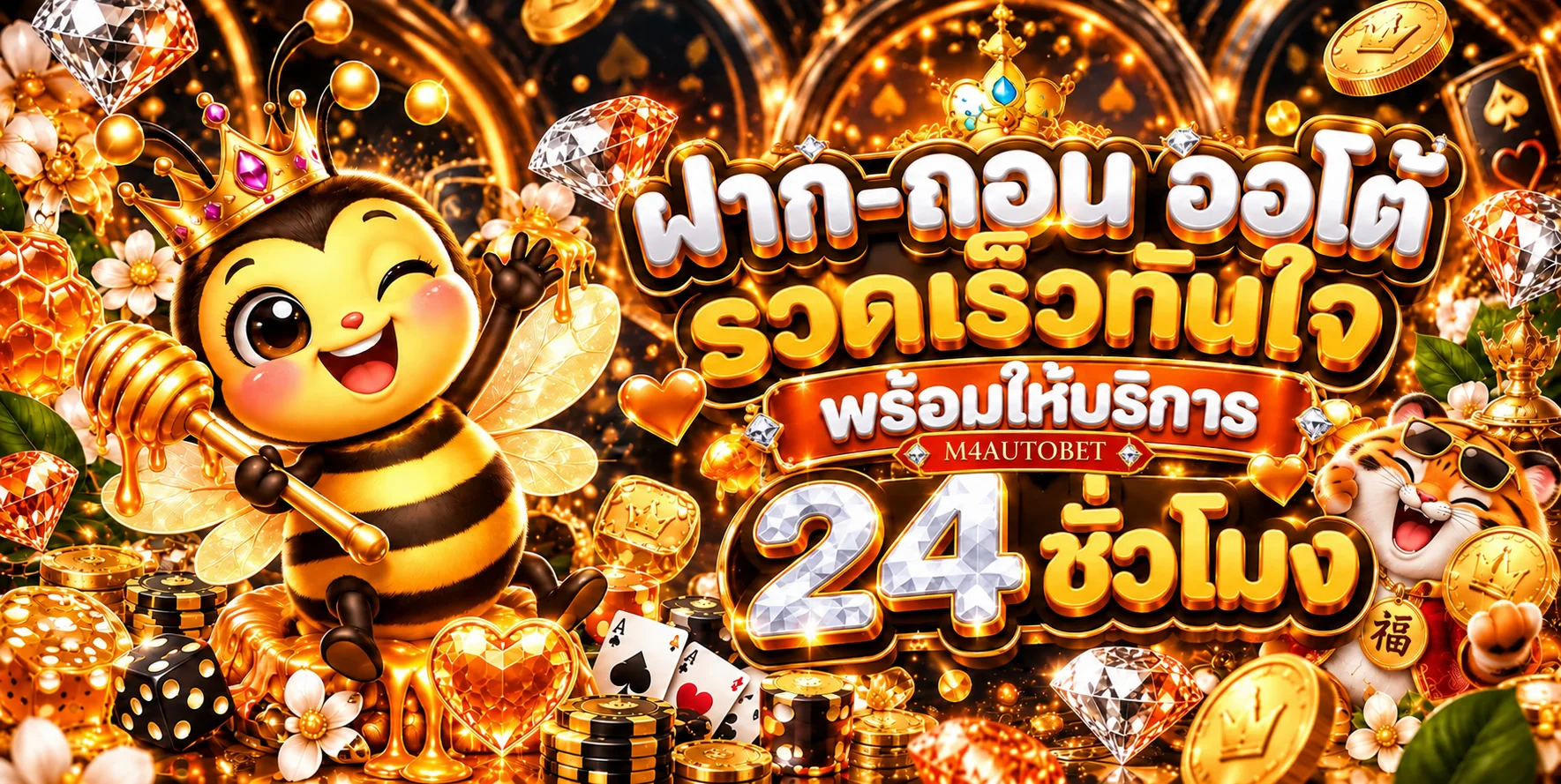 แบนเนอร์ฝากถอนออโต้ M4AUTOBET ตลอด 24 ชั่วโมง